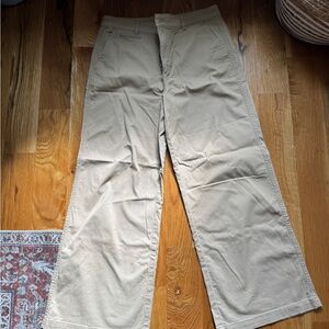 Loft Classic Khaki Wide Leg Monroe Pants